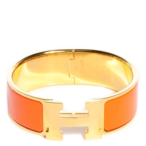 hermes paris orange bracelet|orange hermes clic clac bracelet.